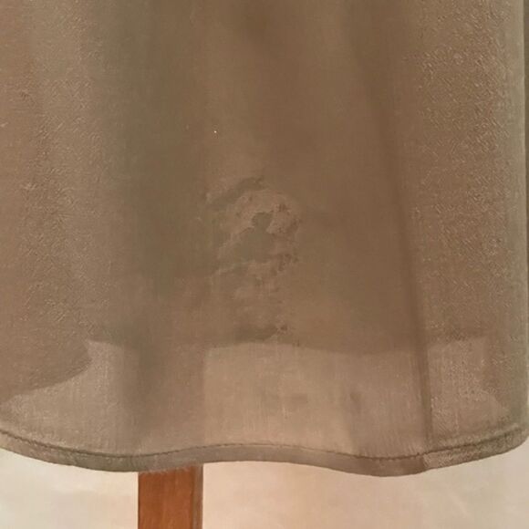 Vintage Small Mudd taupe tan sleeveless solid crochet yolk top tank top shirt - Picture 5 of 10